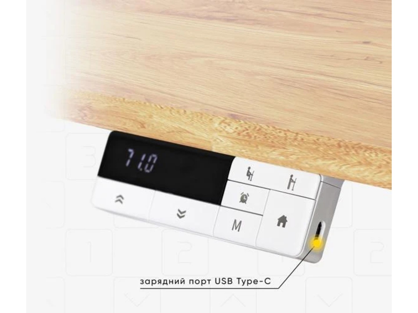 Стіл з електрорегулюванням висоти Mealux PowerDesk Lite Mahogany (EVO-201 Lite Mahogany/B) — фото 12